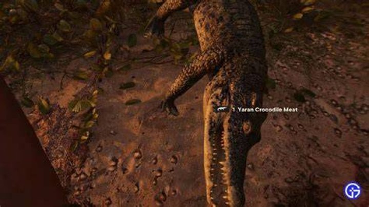 A Yaran crocodile in Far Cry 6, from Ubisoft's Gameplay Trailer.