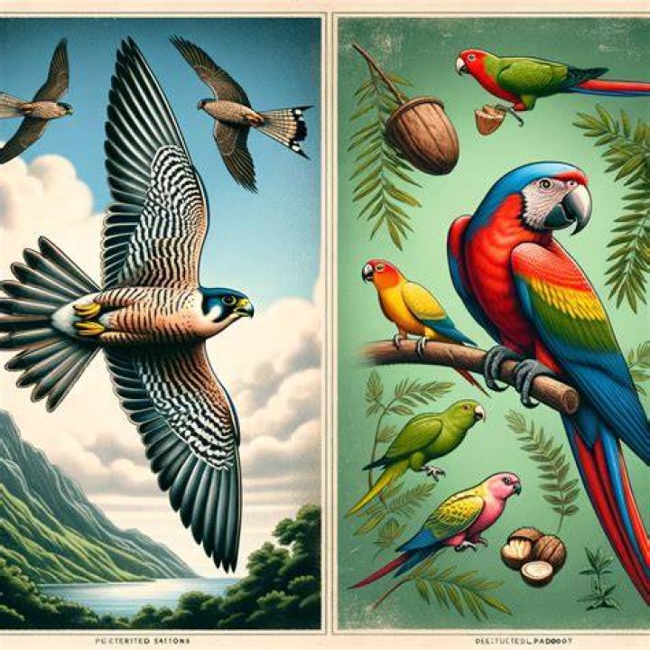 Are parrots falcons?