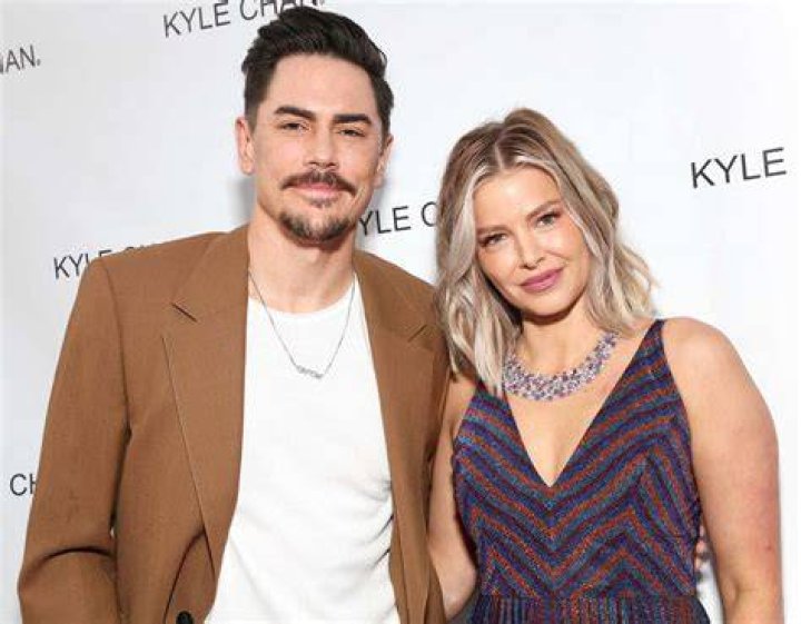 Ariana Madix, Tom Sandoval, Tom Schwartz, and Scheana Shay pose together at an event.