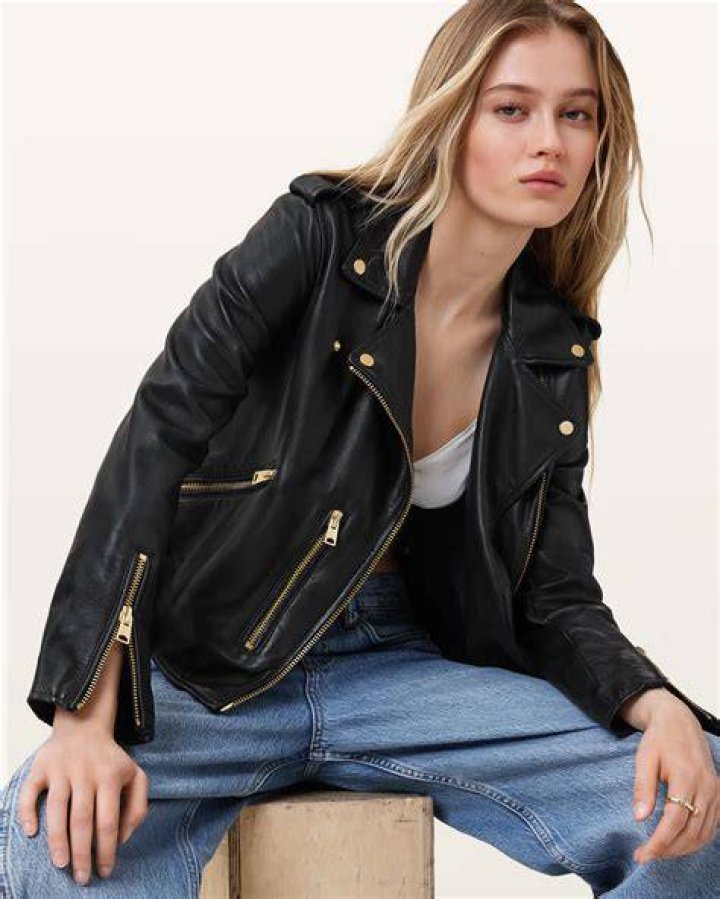 Balfern Leather Biker Jacket Balfern Leather Biker Jacket