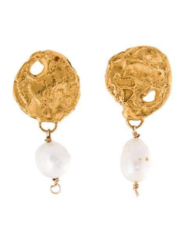 Beacon gold-plated pearl earrings 