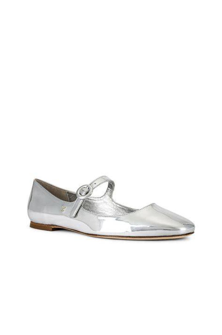 Blair Ballet Flat In Silver Specchio Blair Ballet Flat In Silver Specchio