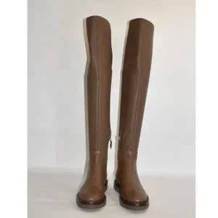 Bow-detailed stretch-leather over-the-knee boots