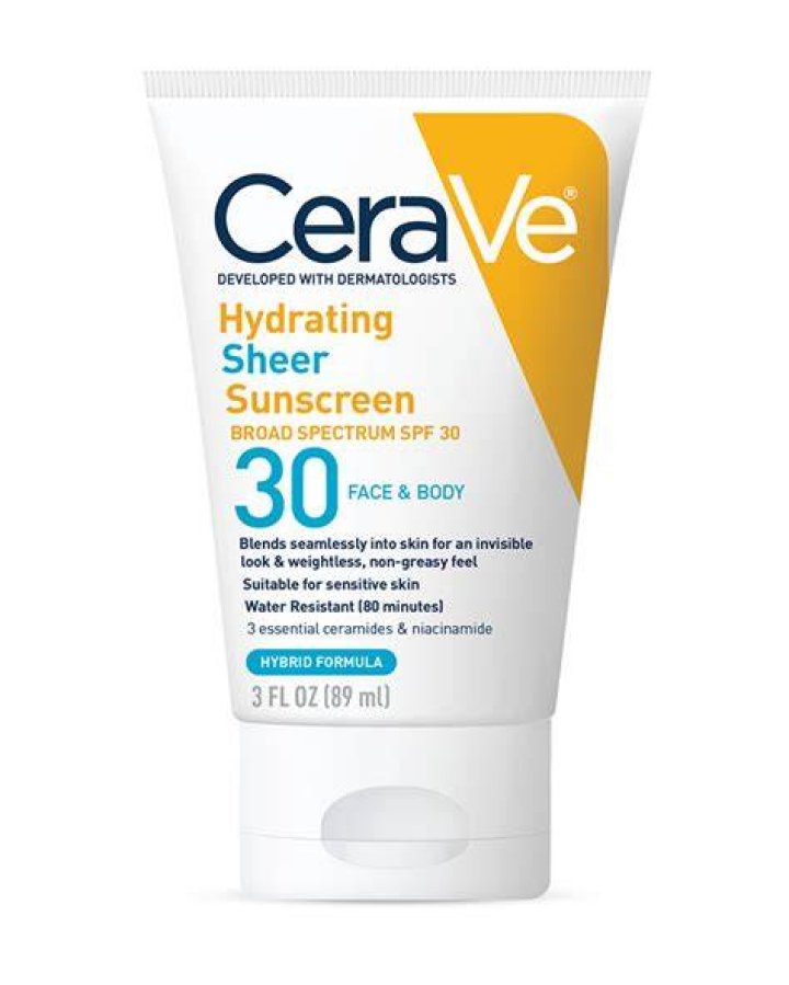 CeraVe Hydrating Sunscreen Face Sheer Tint SPF 30 CeraVe Hydrating Sunscreen Face Sheer Tint SPF 30