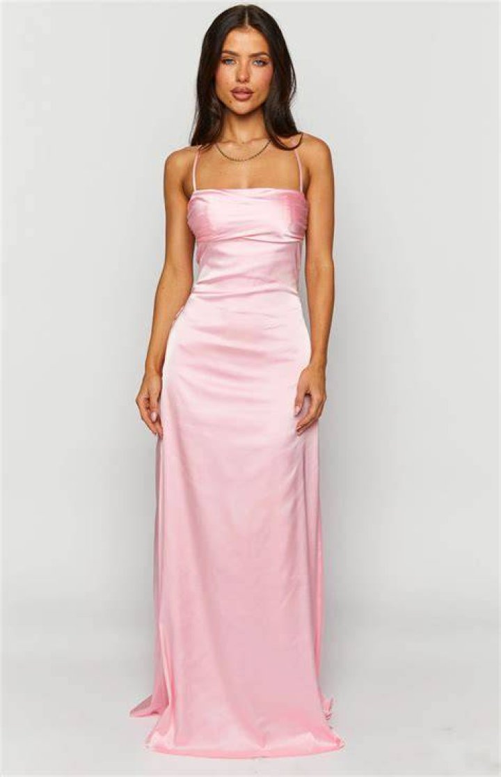 Delphine Satin Maxi Dress Rose Delphine Satin Maxi Dress Rose