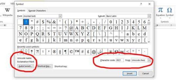 How do you insert a recurring symbol in Word?