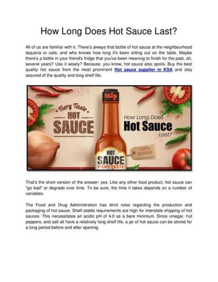 How Long Will Fresh Hot Sauce Last? (Correct answer)