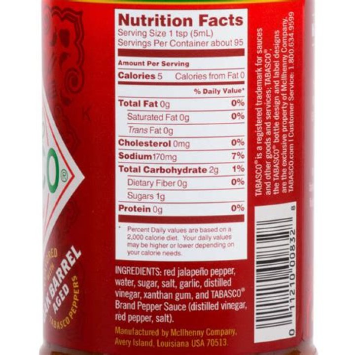 How Much Sodium In Tabasco Sauce? (Solution)
