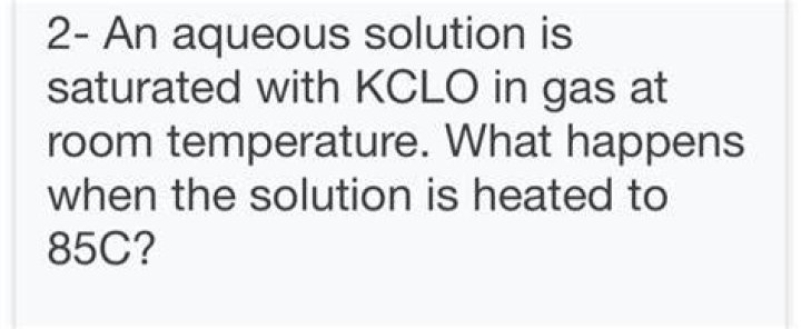 Is KClO aqueous?