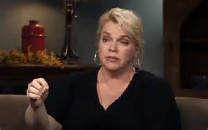 Janelle Brown of 'Sister Wives' talks during the season 17 'One-on-One' reunion on TLC.