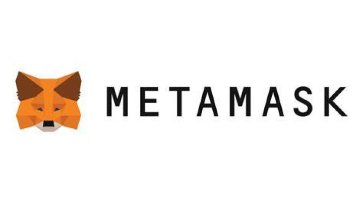 MetaMask logo on blue background