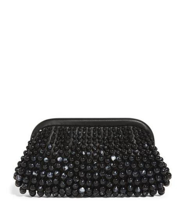 Nia embellished leather clutch Nia embellished leather clutch