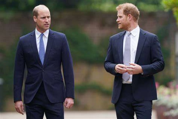 Prince William and Prince Harry arrive. 
