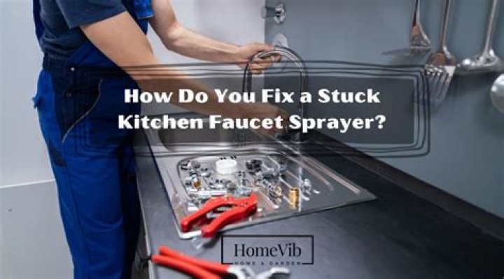 Quick Answer: How Do You Fix A Stuck Kitchen Sink Sprayer??