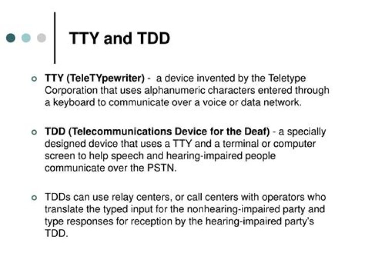 What is TTY vs TDD?