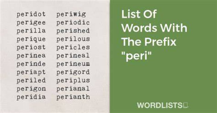 What Words Start With Peri? (Best solution)