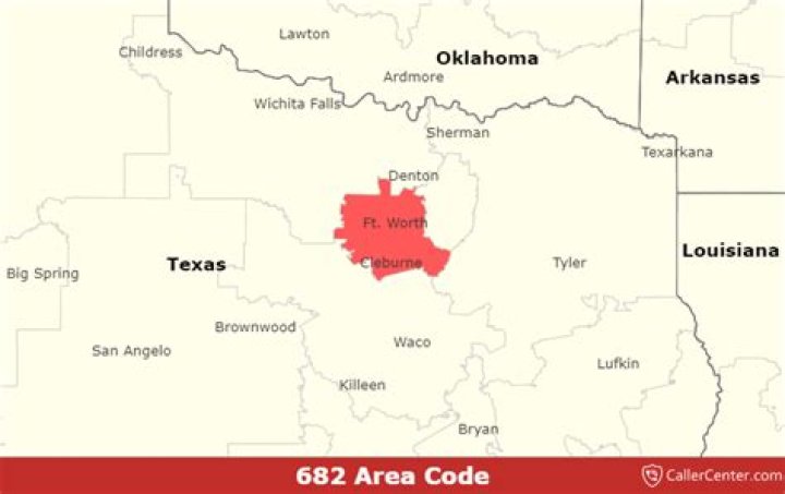 Where is the 682 area code?