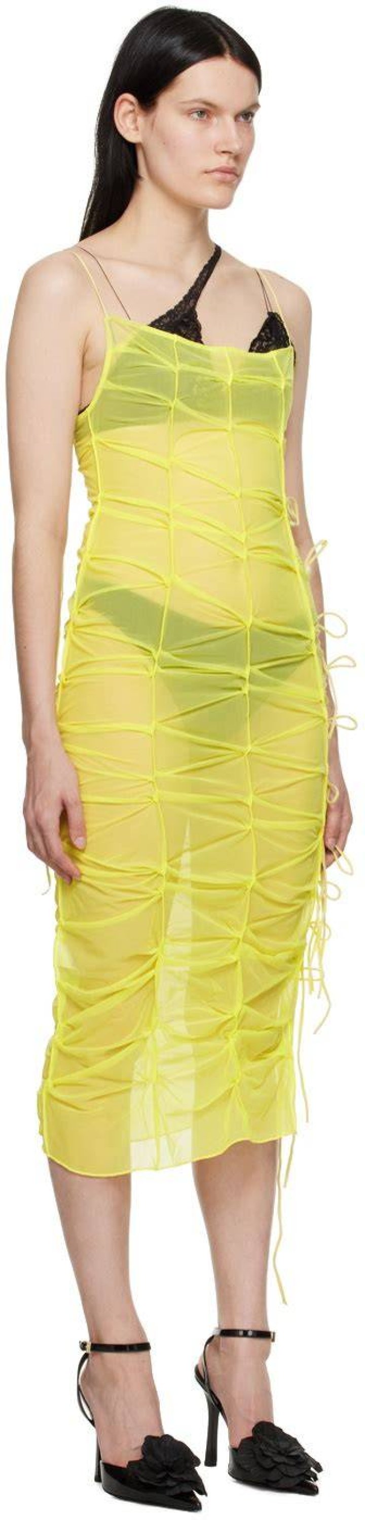 Yellow Tanned Midi Dress Yellow Tanned Midi Dress